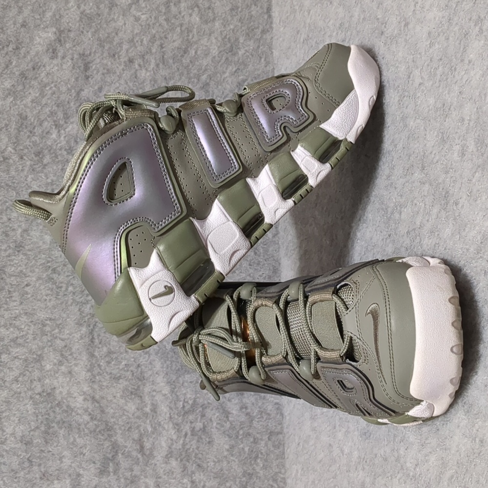 Nike Air More Uptempo Stucco Green Women's Shoes Size 7.5 - Picture 4 of 9